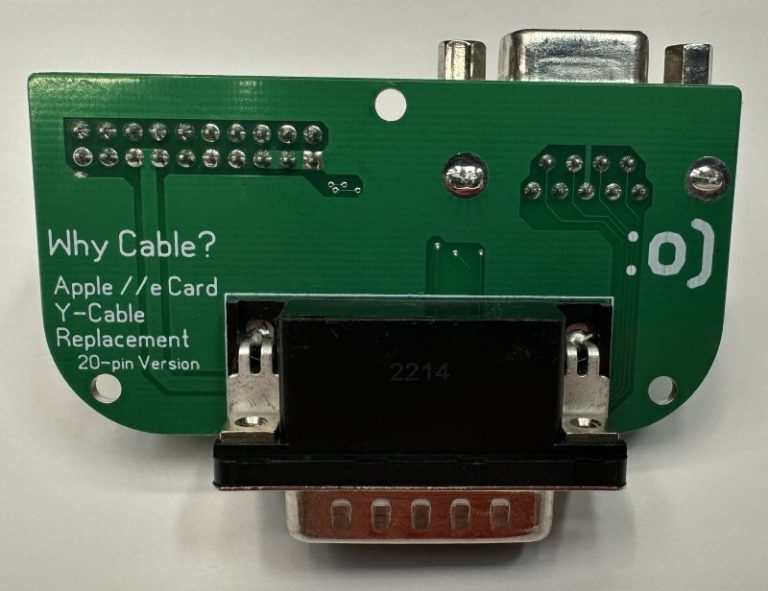 Why Cable? Apple IIe Card YCable Replacement (20Pin Cable Version